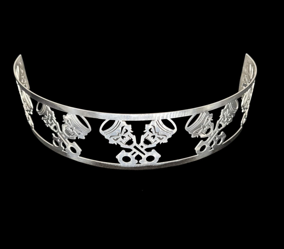 Granatelli Blingz Beauty Bandz, 14" Diameter, 3" Tall Air Cleaner Grill - Skullz and Rods