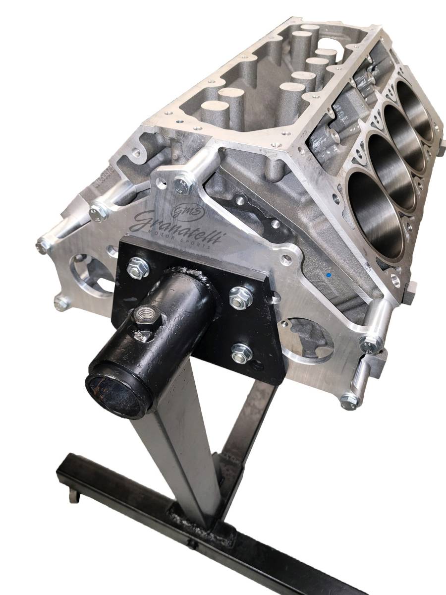 Granatelli Engine Stand Adapter Plate, Billet Aluminum, Chevrolet. SBC, BBC, LT, LS & Duramax