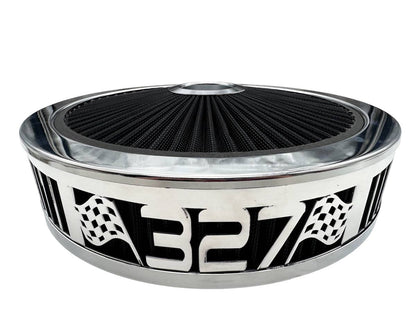 Granatelli Blingz Beauty Bandz Black and Chrome Air Filter Assembly , 327