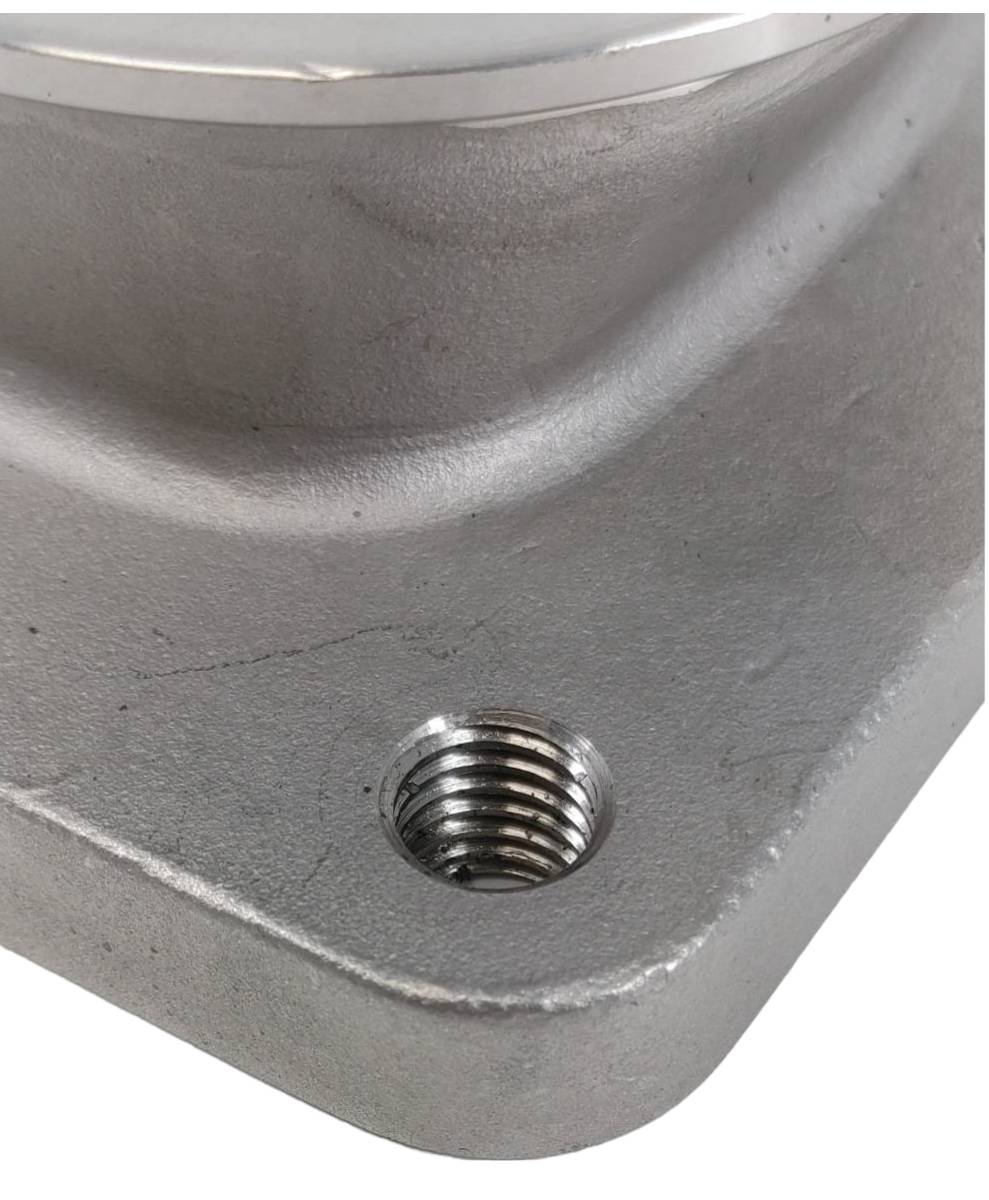 Granatelli Turbo Adapter, Cast. 2.5" V-Band to T3 Housing, Threaded