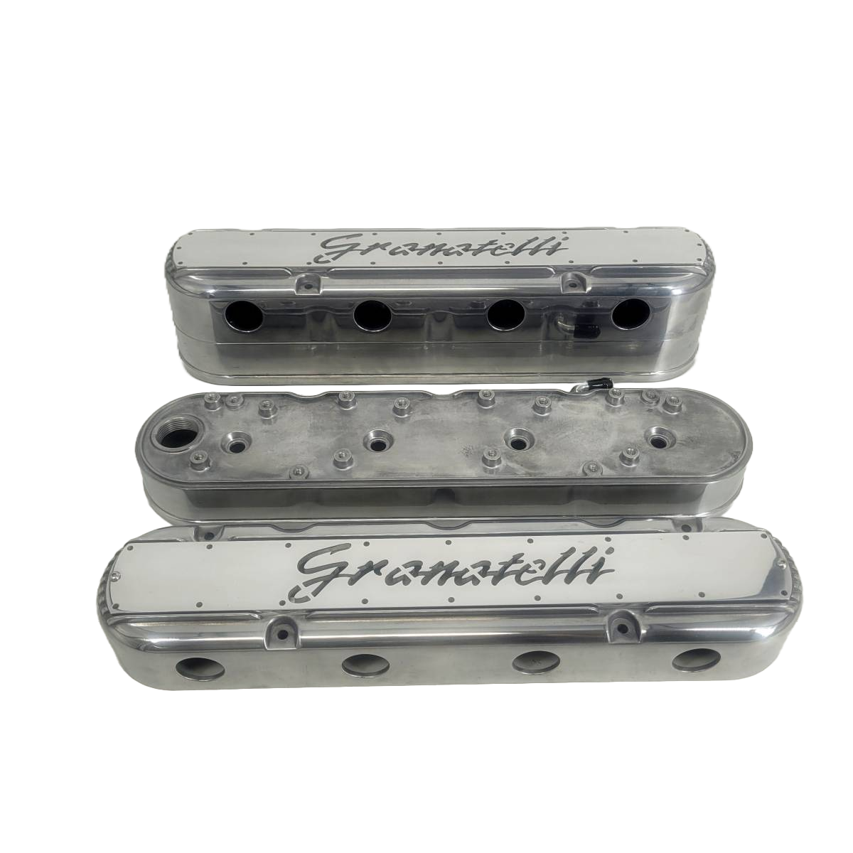 Granatelli LS 2 pc Tall Valve Cover Polished Finish, 4.8, 5.3, 5.7, 6.0, 6.2, 7.0L, Pair