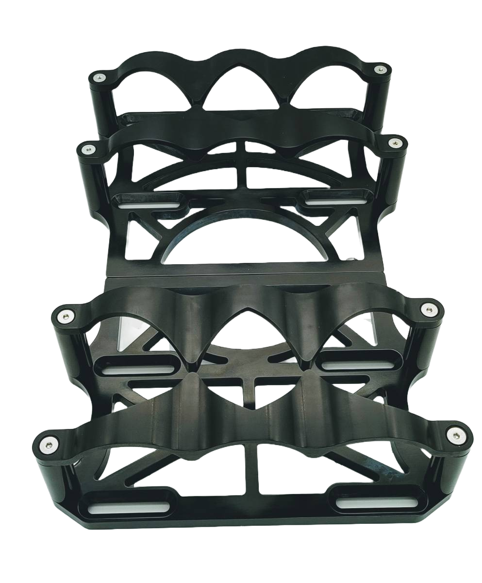 Granatelli (2) 6 Volt OPTIMA Battery Tray SET Black