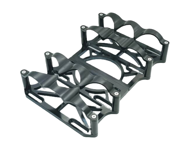 Granatelli (2) 6 Volt OPTIMA Battery Tray SET Black