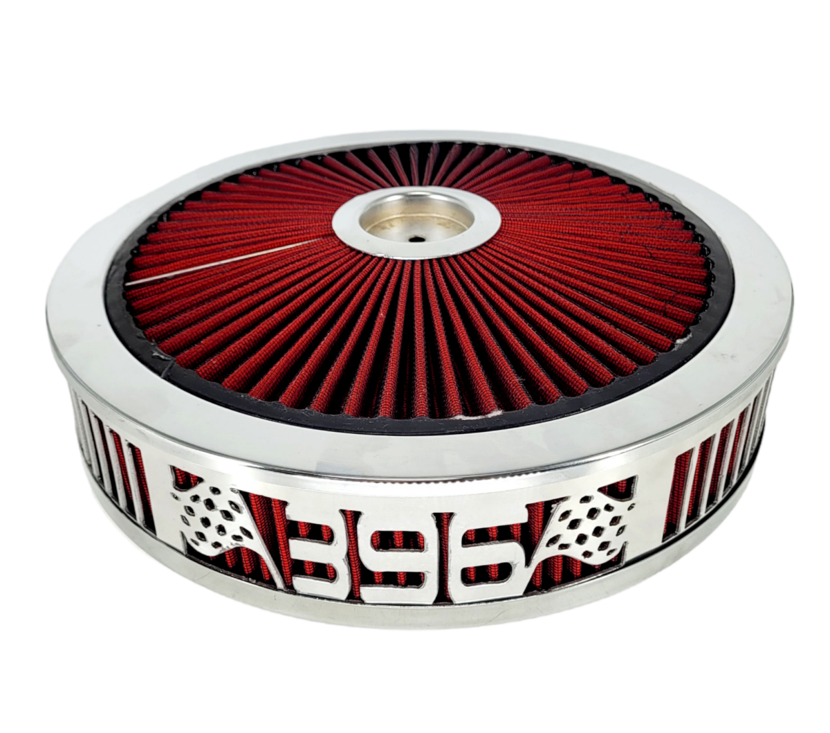 Granatelli Blingz Beauty Bandz Red and Chrome Air Filter Assembly , 396