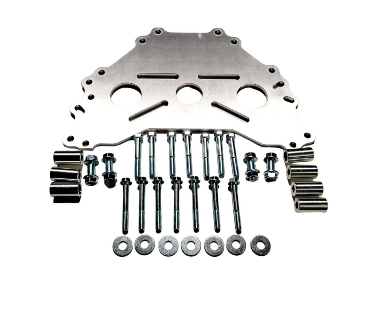 Granatelli Engine Stand Adapter Plate, Billet Aluminum, for Ford, SBF, BBF & Mod Motor Blocks. BOSS Blocks, Cleveland, Windsor Family, 385 Series & Modified Series.