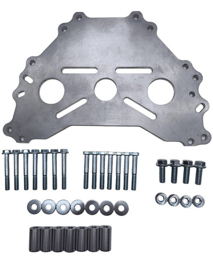 Granatelli Engine Stand Adapter Plate, Billet Aluminum, for Ford, SBF, BBF & Mod Motor Blocks. BOSS Blocks, Cleveland, Windsor Family, 385 Series & Modified Series.