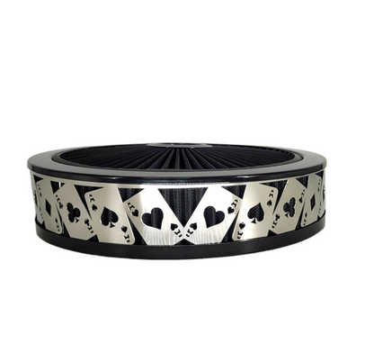Granatelli Blingz Beauty Bandz Black Air Filter Assembly , Aces Wild