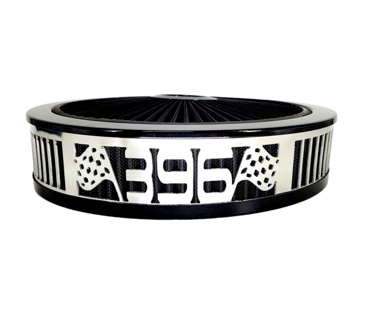 Granatelli Blingz Beauty Bandz Black Air Filter Assembly , 396