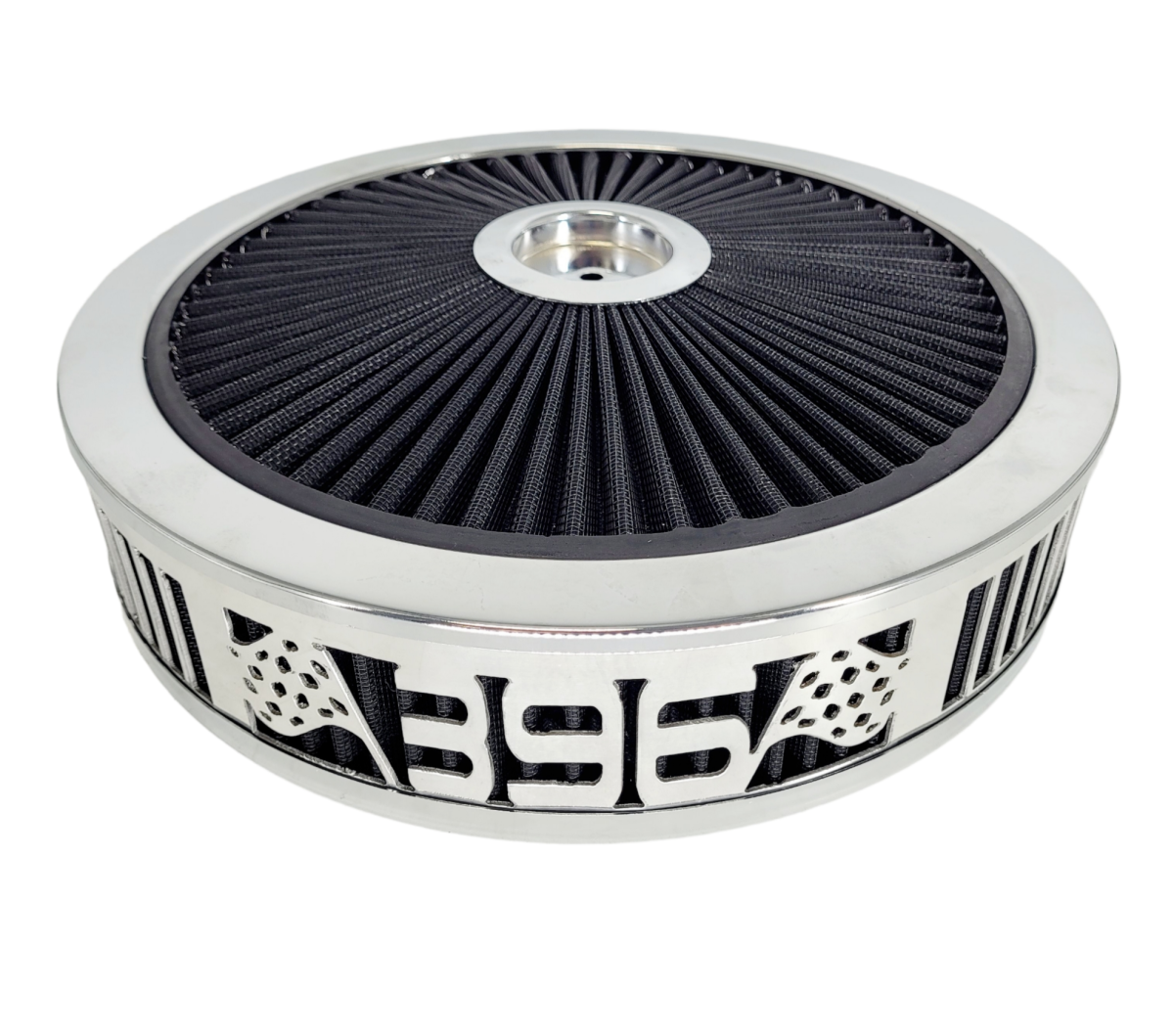 Granatelli Blingz Beauty Bandz Black and Chrome Air Filter Assembly , 396