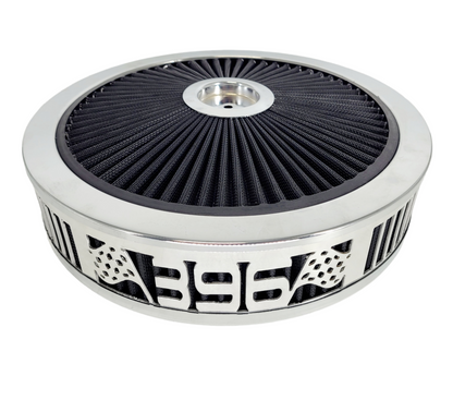 Granatelli Blingz Beauty Bandz Black and Chrome Air Filter Assembly , 396