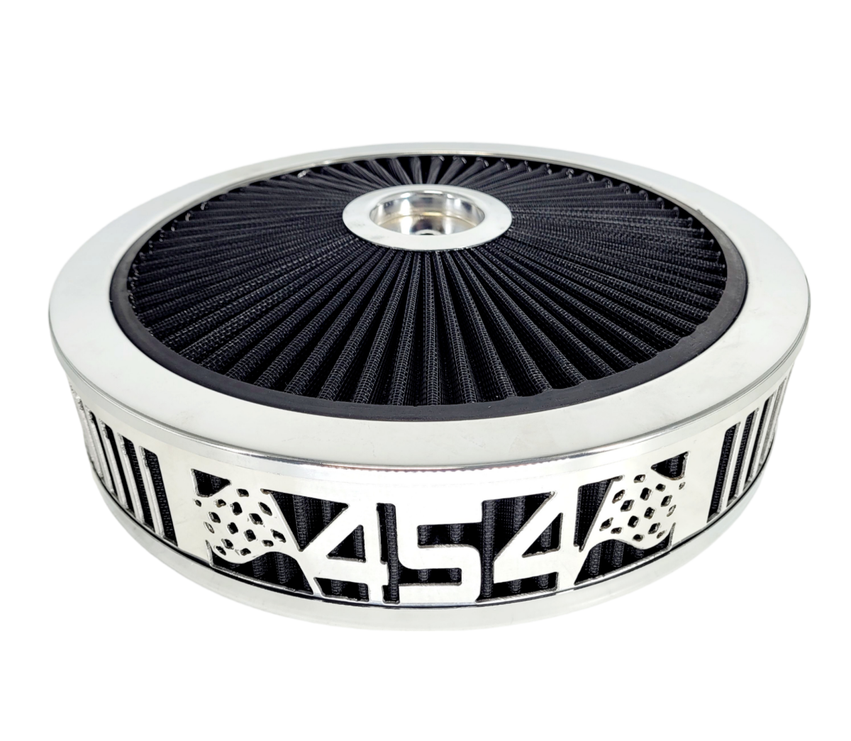 Granatelli Blingz Beauty Bandz Black and Chrome Air Filter Assembly , 454