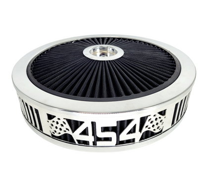 Granatelli Blingz Beauty Bandz Black and Chrome Air Filter Assembly , 454