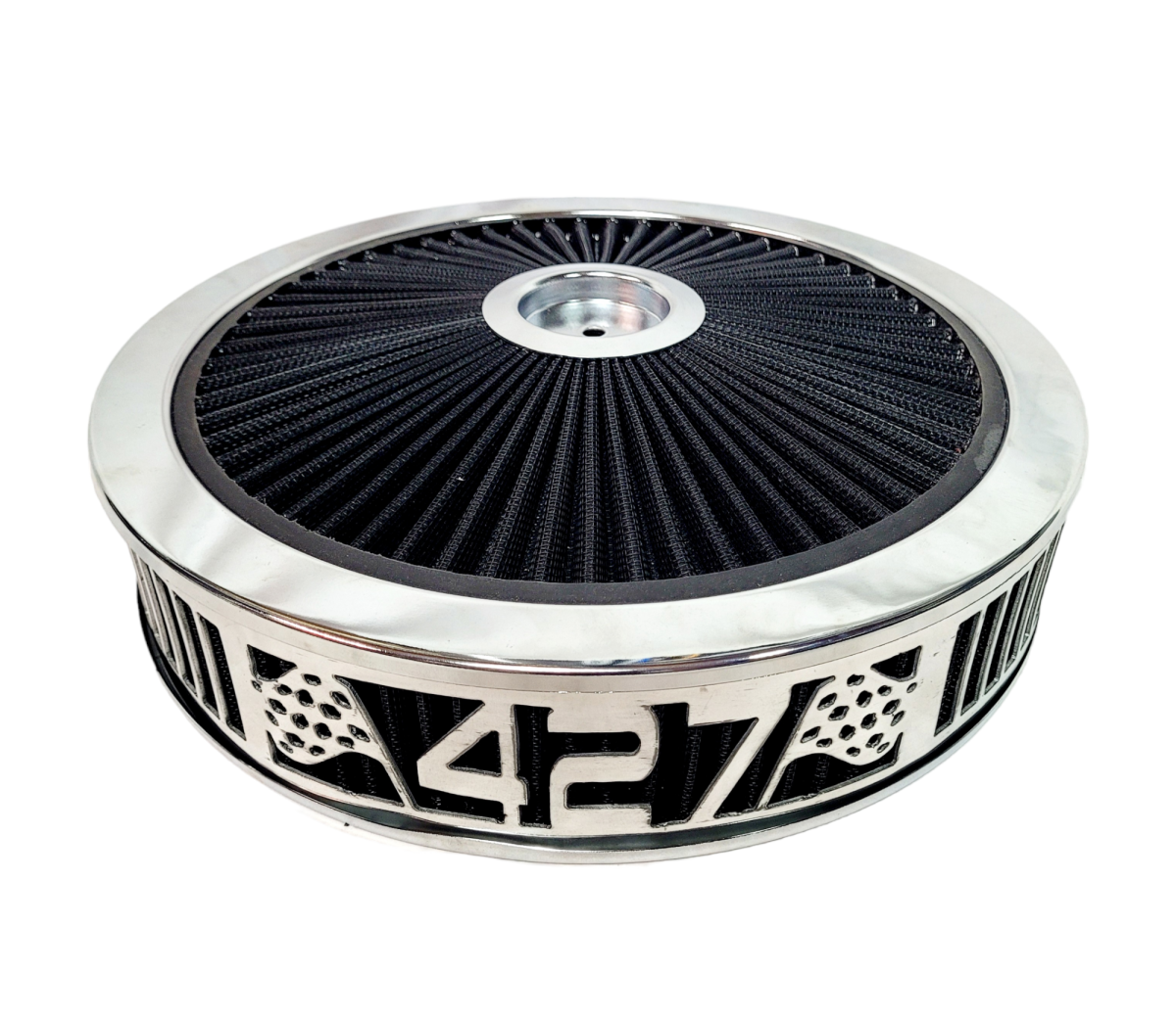 Granatelli Blingz Beauty Bandz Black and Chrome Air Filter Assembly , 427