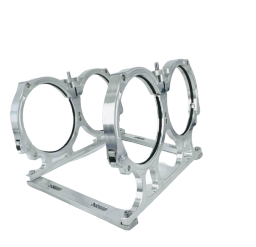 Granatelli Dual Billet Aluminum Nitrous Bottle Bracket. Fits Dual 10/15 lb. & 12 lb. Composite Bottles
