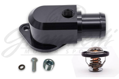 Granatelli Black Billet Thermostat Housing with Thermostat 430160B