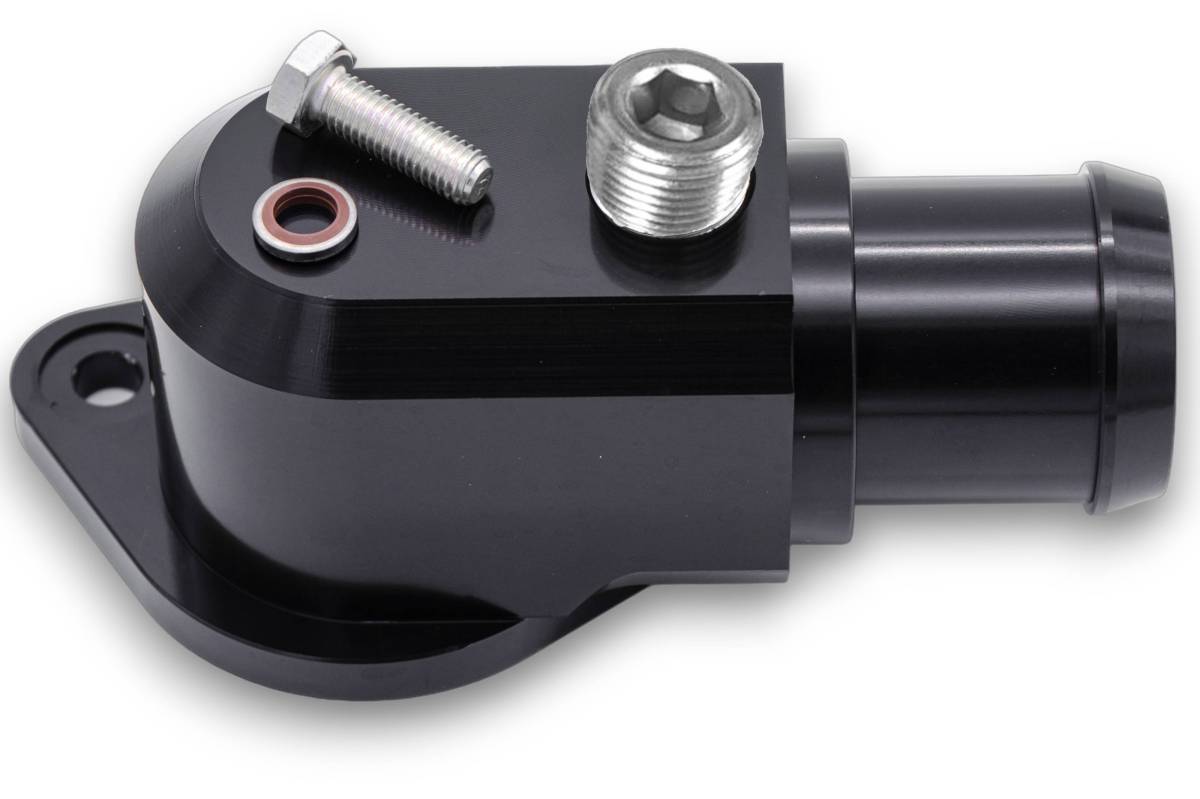 Granatelli Black Billet Thermostat Housing with Thermostat 430160B