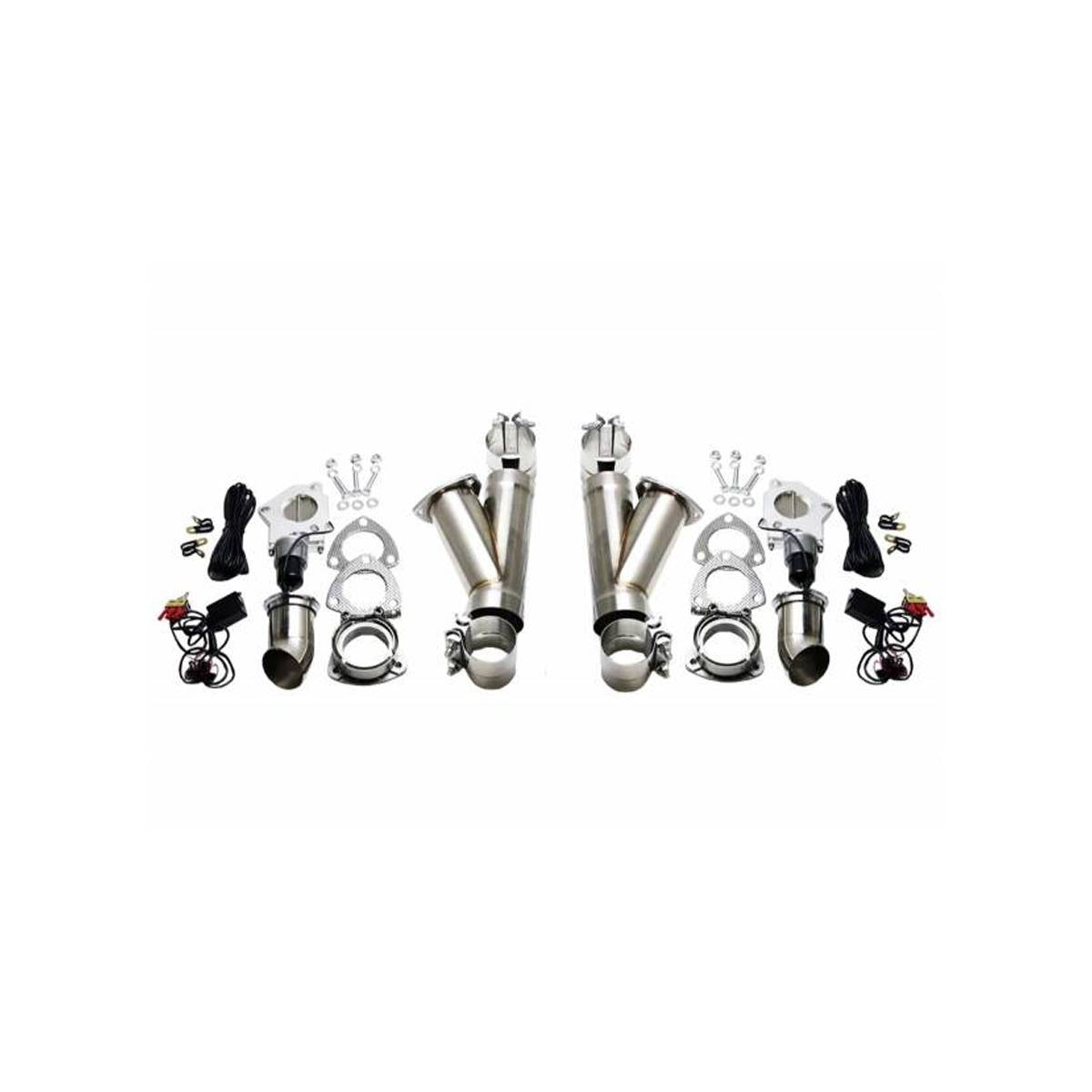 Granatelli Dual Electronic Exhaust Cutout Kit 302525K - SS Slip-Fit : 2.50" inches