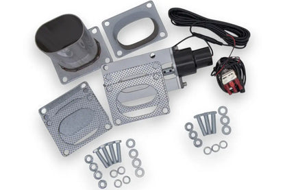 Granatelli Dual Electronic Exhaust Oval Cutout Kit 313530 - Stainless Steel Weld-In 3.00"