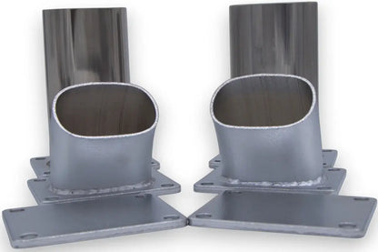 Granatelli Electronic Exhaust Oval Cutout Kit 313530D - Stainless Steel Weld-In