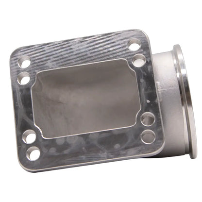 Granatelli Turbo Adapter, 90^ Cast Elbow. 3.0" V-Band to T3/T4 Housing, Threaded