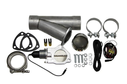 Granatelli Electronic Exhaust Cutout Kit 303522 - Mild Steel Slip-Fit - 2.25" inches