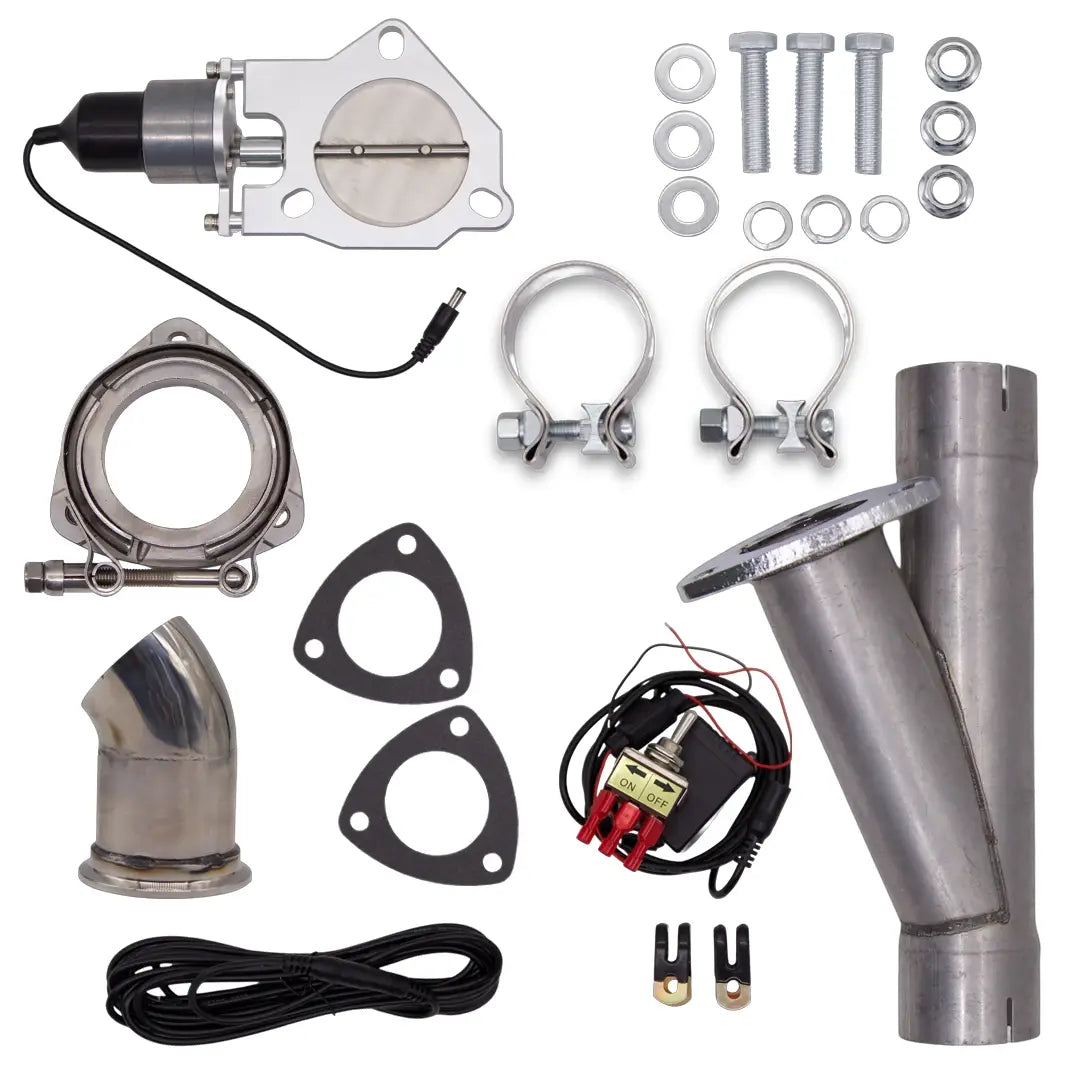 Granatelli Electronic Exhaust Cutout Kit 303525 - Mild Steel Slip-Fit - 2.50"