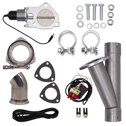 Granatelli Electronic Exhaust Cutout Kit 303525 - Mild Steel Slip-Fit - 2.50"