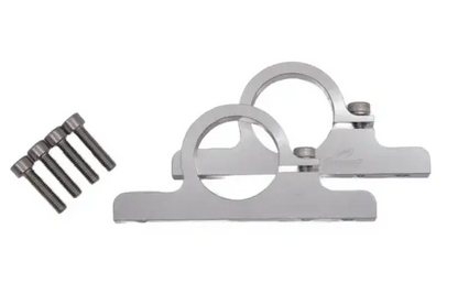 Granatelli 1.75" (44mm) Aluminum Fuel Filter Mounting Brackets Clear Anodize