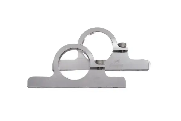 Granatelli 1.50" (38mm) Aluminum Fuel Filter Mounting Brackets Clear Anodize