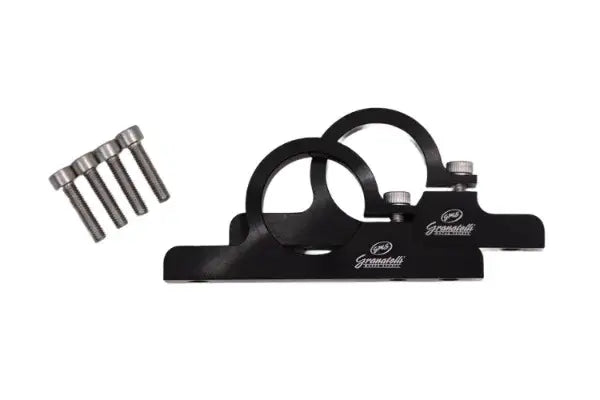 Granatelli 1.75" (44mm) Aluminum Fuel Filter Mounting Brackets Black