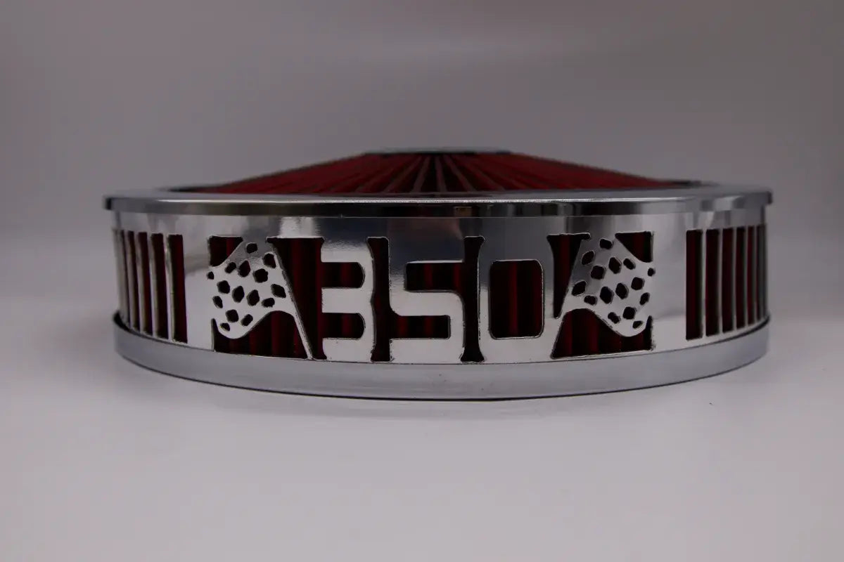 Granatelli Blingz Beauty Bandz Red and Chrome Air Filter Assembly , 350