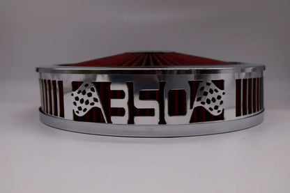 Granatelli Blingz Beauty Bandz Red and Chrome Air Filter Assembly , 350