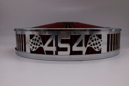 Granatelli Blingz Beauty Bandz Red and Chrome Air Filter Assembly , 454