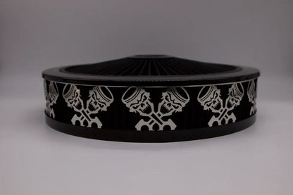Granatelli Blingz Beauty Bandz Black Air Filter Assembly , Skullz and Rods