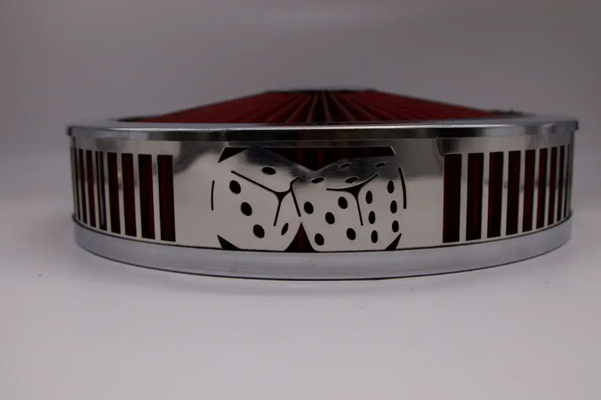 Granatelli Blingz Beauty Bandz Red and Chrome Air Filter Assembly , Craps