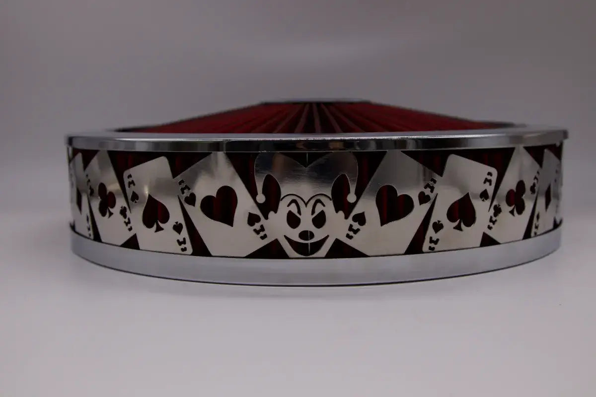 Granatelli Blingz Beauty Bandz Red and Chrome Air Filter Assembly , Jokers Wild
