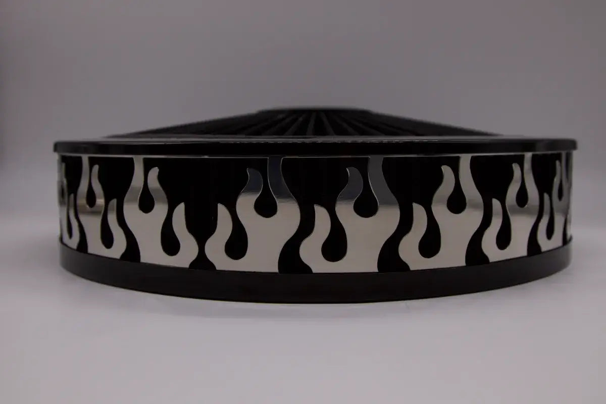 Granatelli Blingz Beauty Bandz Black Air Filter Assembly , Flames