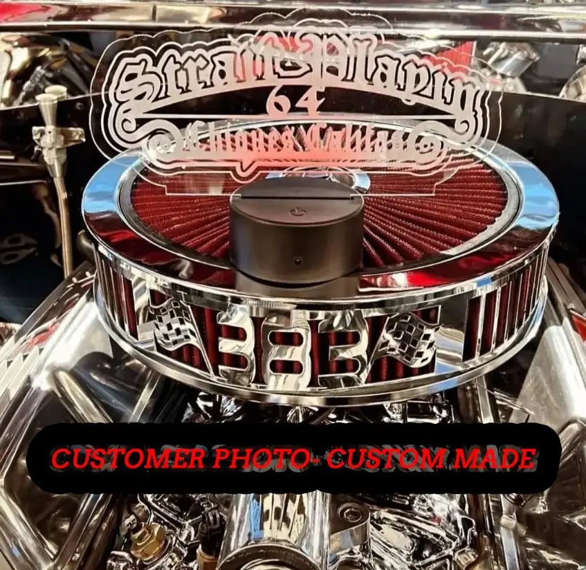 Granatelli Blingz Beauty Bandz, 14" Diameter, 3" Tall Air Cleaner Grill - Special Order