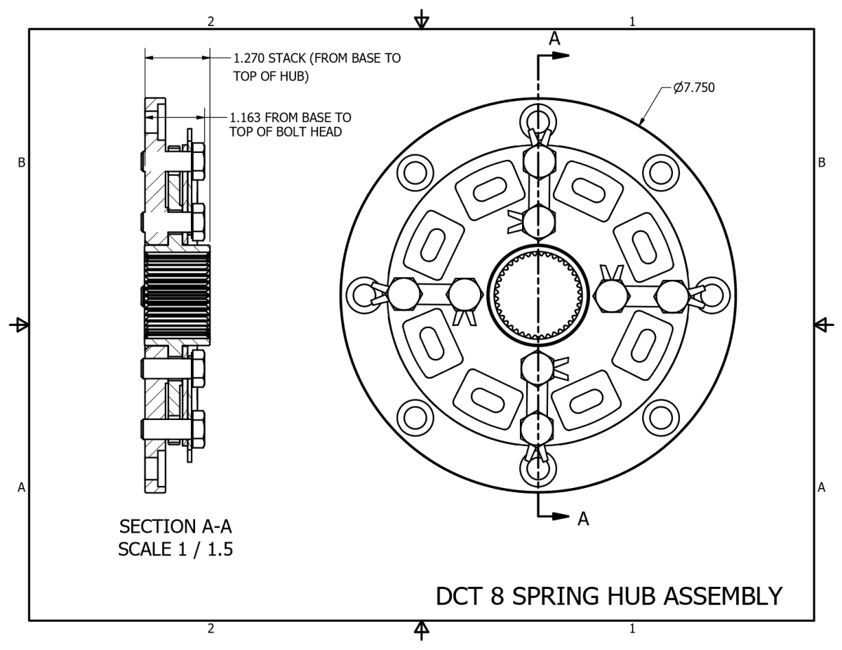 Clutch Masters Heavy Duty Sprung Hub for Custom DCT Flywheel Applications DCT-SHCA