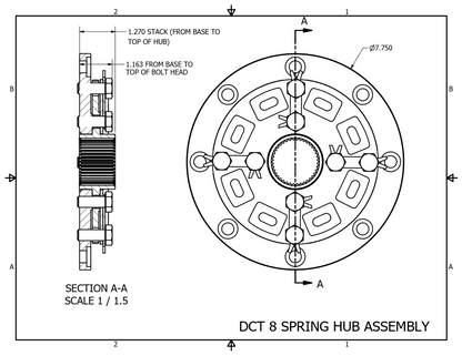 Clutch Masters Heavy Duty Sprung Hub for Custom DCT Flywheel Applications DCT-SHCA