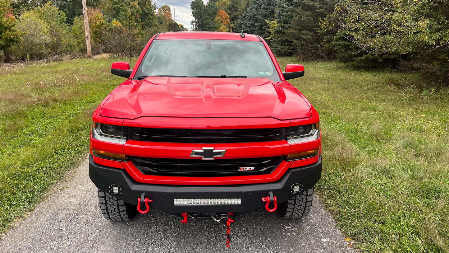 Fishbone Offroad 16-18 Chevrolet Silverado 1500 Rockfish Front Bumper - Black Texture FB22388