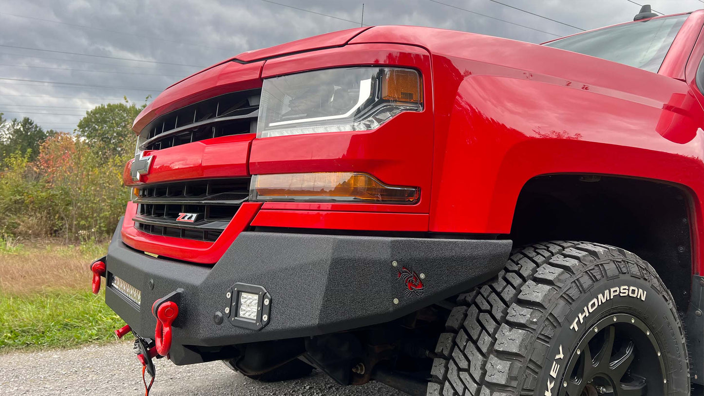 Fishbone Offroad 16-18 Chevrolet Silverado 1500 Rockfish Front Bumper - Black Texture FB22388