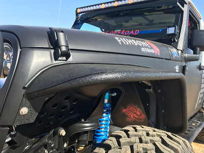 Fishbone Offroad 07-18 Jeep Wrangler JK Front/Rear Steel Tube Fenders -Blk Txtrd Pwdercoat(Set of 4) FB23006