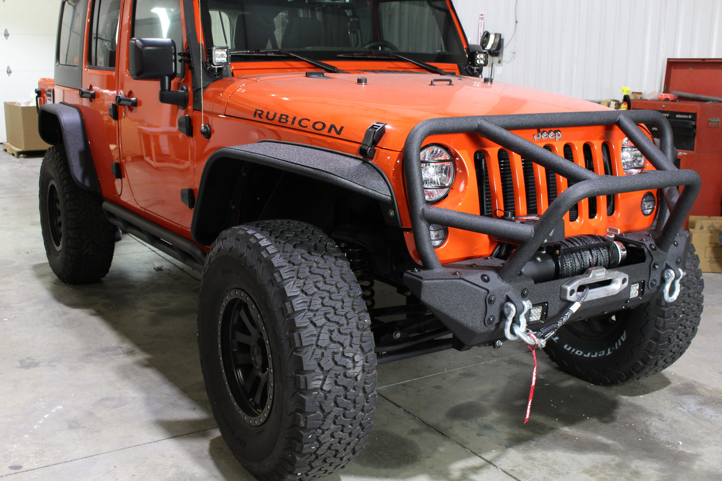 Fishbone Offroad 07-18 Jeep Wrangler JK Front/Rear Steel Tube Fenders -Blk Txtrd Pwdercoat(Set of 4) FB23006