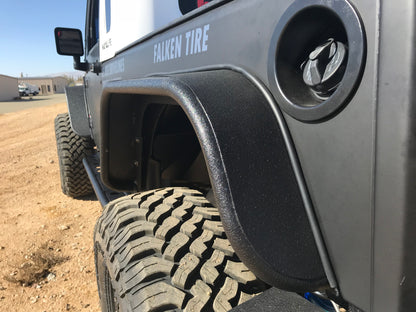Fishbone Offroad 07-18 Jeep Wrangler JK Front/Rear Steel Tube Fenders -Blk Txtrd Pwdercoat(Set of 4) FB23006