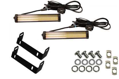 Fishbone Offroad 2018+ Jeep JL & 2020+ JT 7in Turn Signal & Side Marker Lights and Brackets FB31456