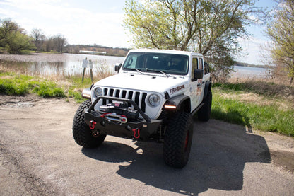 Fishbone Offroad 2018+ Jeep JL & 2020+ JT 7in Turn Signal & Side Marker Lights and Brackets FB31456