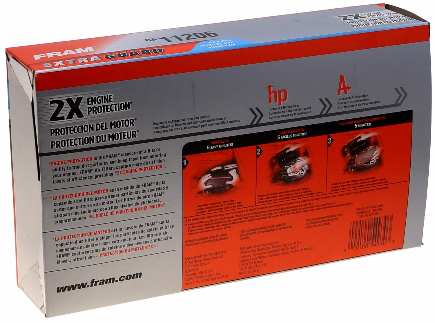 FRAM Racing Air Filter CA11206 image 6