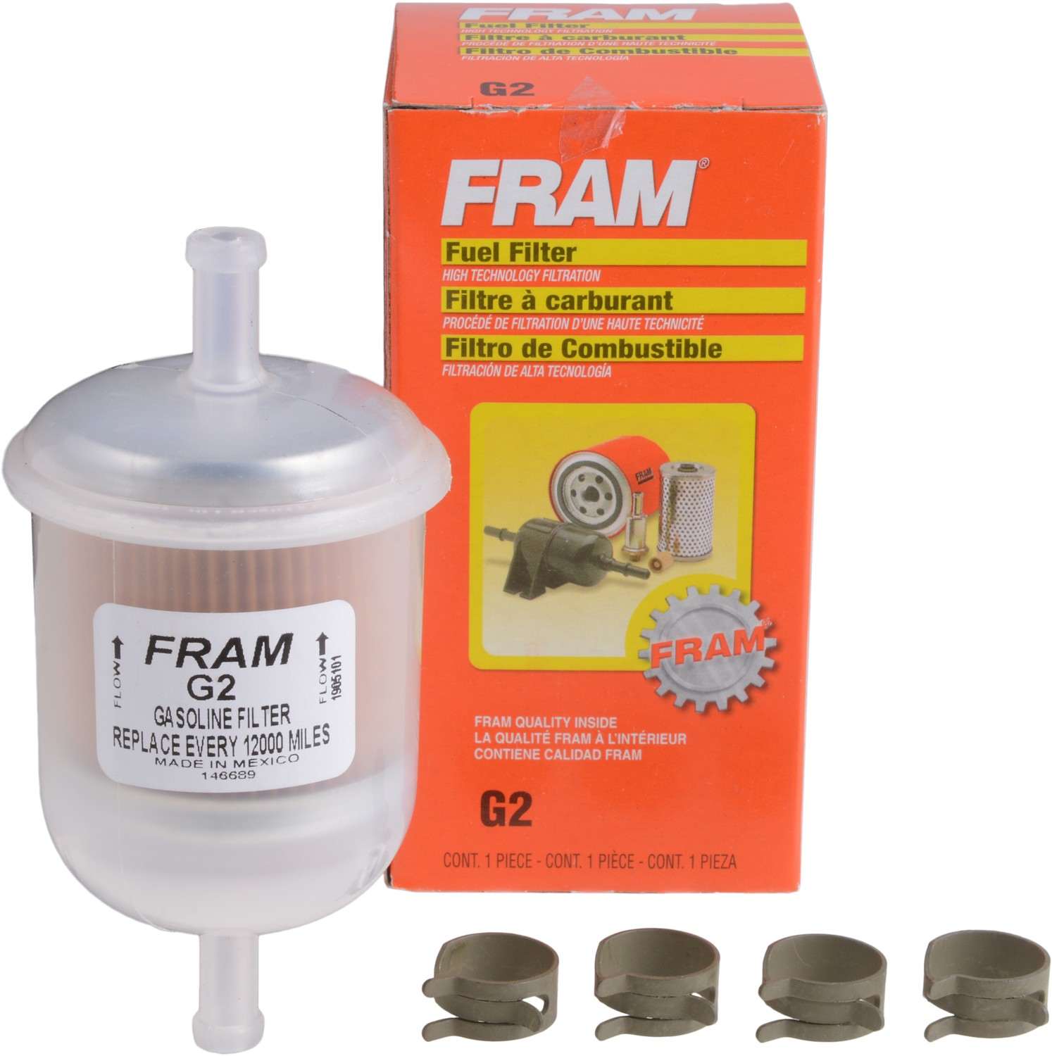 FRAM Fuel Filter 5/16in Hose FRAG2