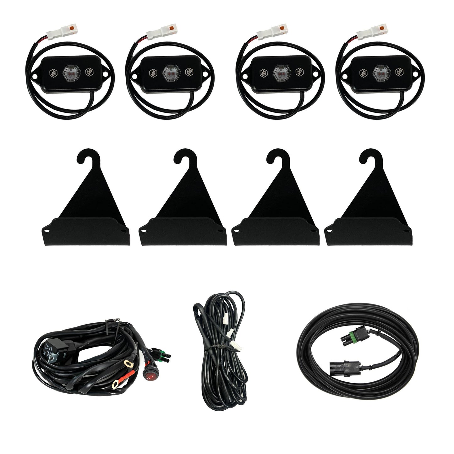 Baja Designs 05-24 Toyota Tacoma / 07-24 Toyota Tundra Bed Rail Cargo Light Kit - Red 398062